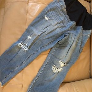 Cropped maternity jean-Isabel maternity size 12 ✨slightly distressed✨